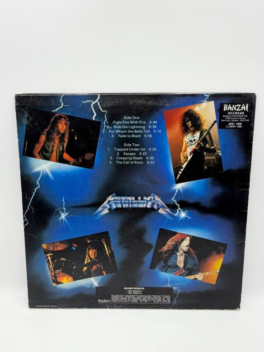Metallica - Ride the Lightning Vinyl LP (Banzai Records) - Picture 2 of 9